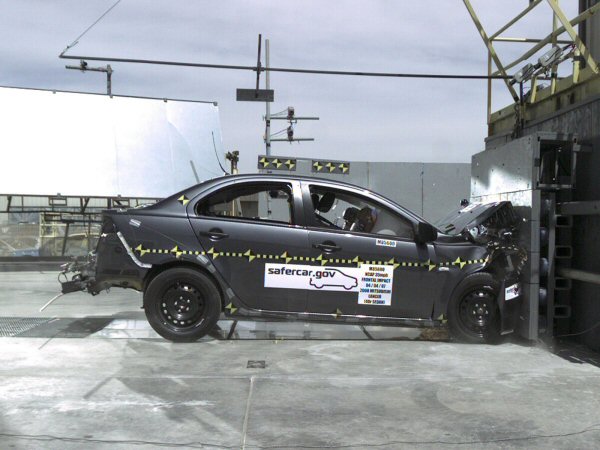 NCAP 2008 Mitsubishi Lancer front crash test photo