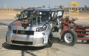 NCAP 2008 Scion xB side crash test photo