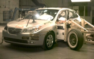 NCAP 2009 Hyundai Elantra side crash test photo