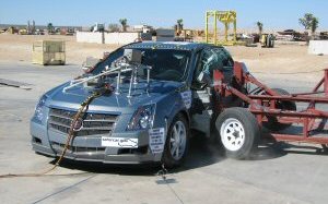 NCAP 2009 Cadillac CTS side crash test photo