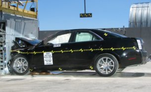 NCAP 2009 Cadillac CTS front crash test photo
