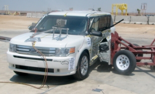 NCAP 2009 Ford Flex side crash test photo