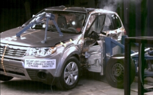 NCAP 2009 Subaru Forester side crash test photo