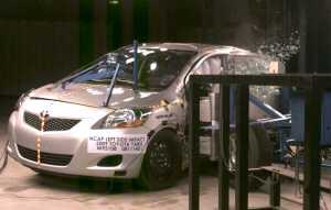 NCAP 2009 Toyota Yaris side crash test photo