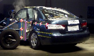 NCAP 2010 Hyundai Sonata side crash test photo
