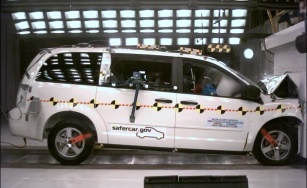 NCAP 2010 Dodge Grand Caravan front crash test photo
