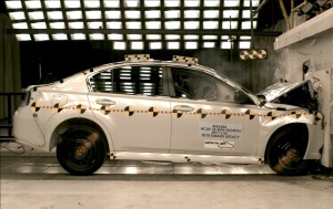 NCAP 2010 Subaru Legacy front crash test photo