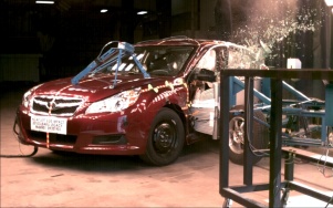 NCAP 2010 Subaru Legacy side crash test photo