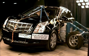NCAP 2010 Cadillac SRX side crash test photo