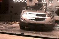 NCAP 2011 Chevrolet Traverse side pole crash test photo