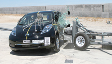 NCAP 2012 Nissan Leaf side crash test photo