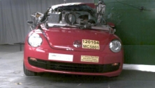 NCAP 2012 Volkswagen Beetle side pole crash test photo