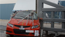 NCAP 2012 Honda Civic side pole crash test photo