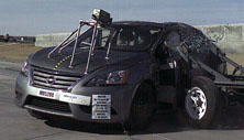NCAP 2013 Nissan Sentra side crash test photo