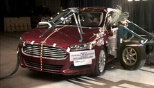NCAP 2013 Ford Fusion Hybrid side crash test photo