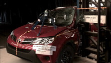 NCAP 2013 Toyota RAV4 side pole crash test photo