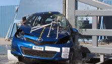 NCAP 2014 Toyota Yaris side pole crash test photo
