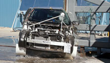 NCAP 2014 Scion iQ side pole crash test photo