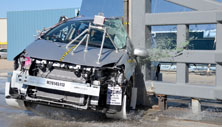 NCAP 2014 Toyota Prius side pole crash test photo