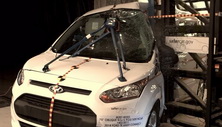 NCAP 2014 Ford Transit Connect side pole crash test photo