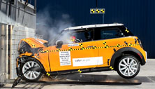 NCAP 2014 Mini Cooper front crash test photo