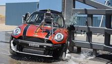 NCAP 2014 Mini Cooper side pole crash test photo