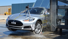 2015 Tesla Model S Side Pole Crash Test