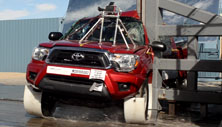 NCAP 2015 Toyota Tacoma side pole crash test photo