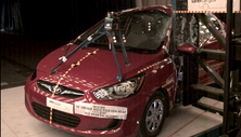 2016 Hyundai Accent Sedan Side Pole Crash Test