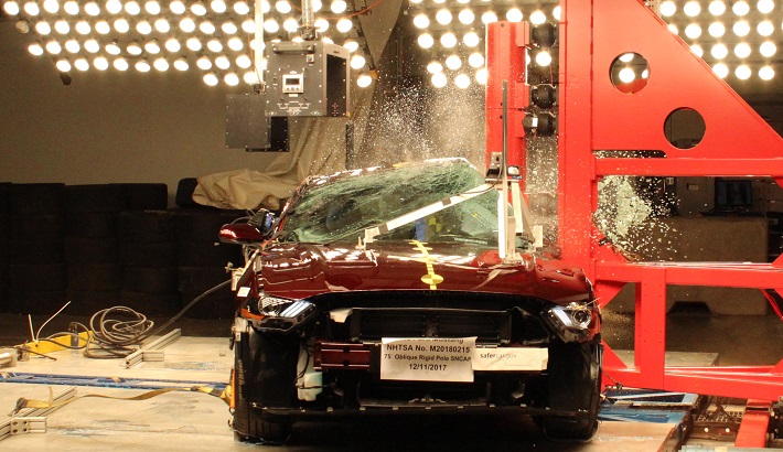 2018 Ford Mustang Coupe Side Pole Crash Test