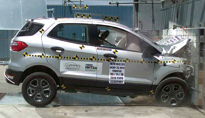 NCAP 2018 Ford EcoSport front crash test photo
