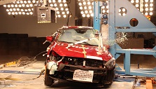 NCAP 2020 Toyota Yaris side pole crash test photo