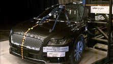 NCAP 2020 Lincoln Continental side pole crash test photo