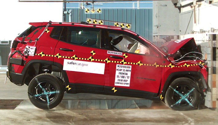 NCAP 2020 Jeep Compass front crash test photo