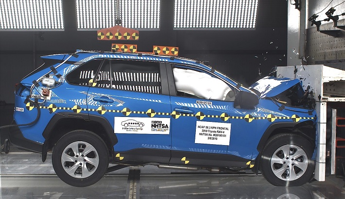 NCAP 2020 Toyota RAV4 front crash test photo