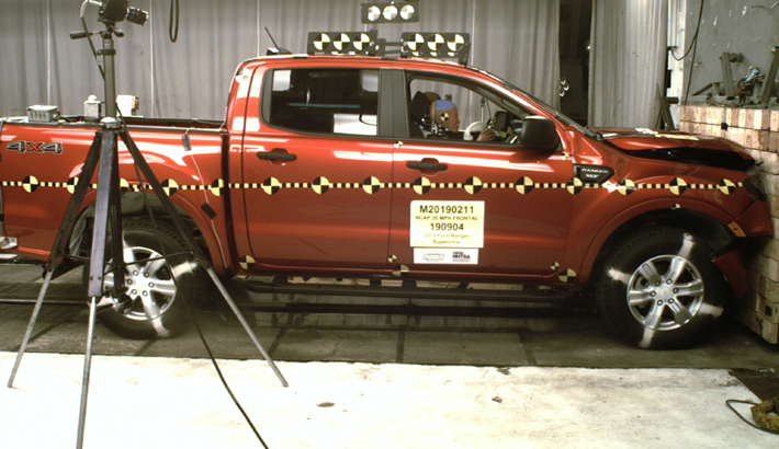 NCAP 2020 Ford Ranger front crash test photo