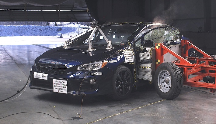 NCAP 2020 Subaru WRX side crash test photo