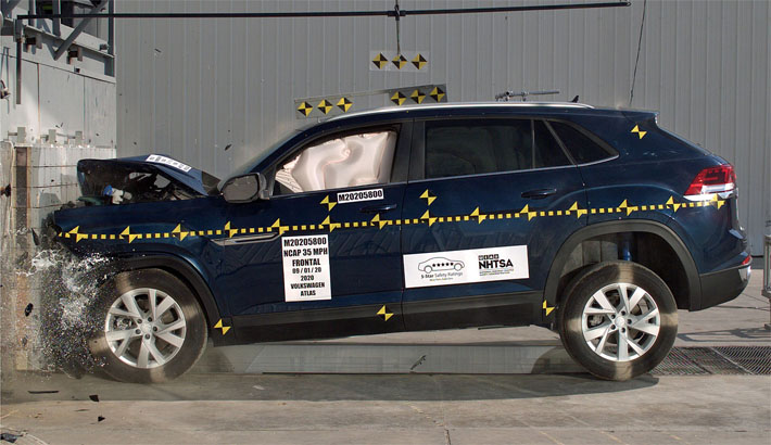 NCAP 2020 Volkswagen Atlas front crash test photo