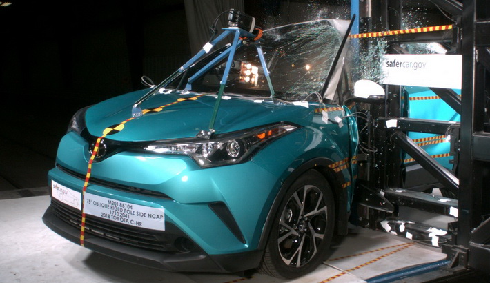 2022 Toyota C-HR Side Pole Crash Test