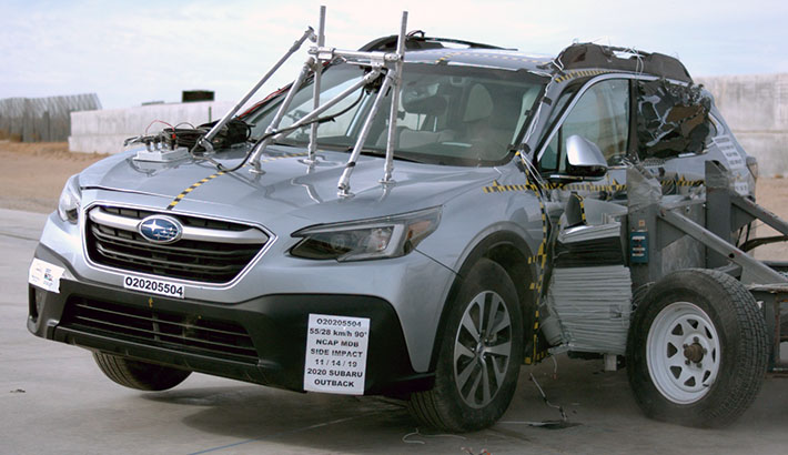 NCAP 2022 Subaru Outback side crash test photo