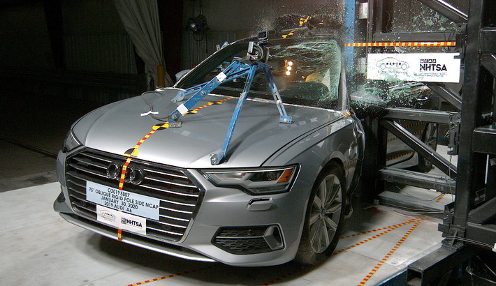 2022 Audi A6 Side Pole Crash Test