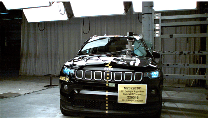 2022 Jeep Compass Side Pole Crash Test