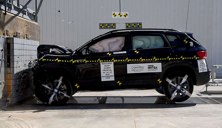 NCAP 2022 Volkswagen Taos front crash test photo