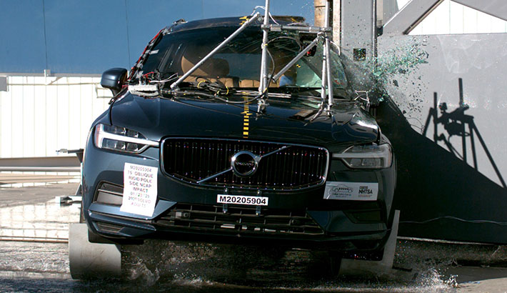 NCAP 2023 Volvo XC60 side pole crash test photo