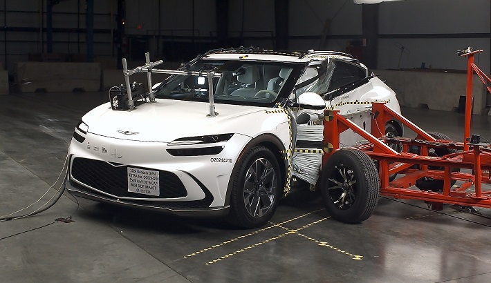 2024 Genesis GV60 SUV RWD Side Crash
