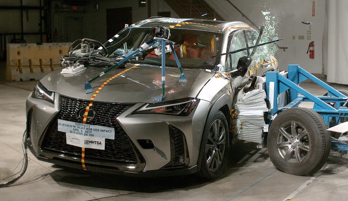 2026 Lexus UX NHTSA side crash test
