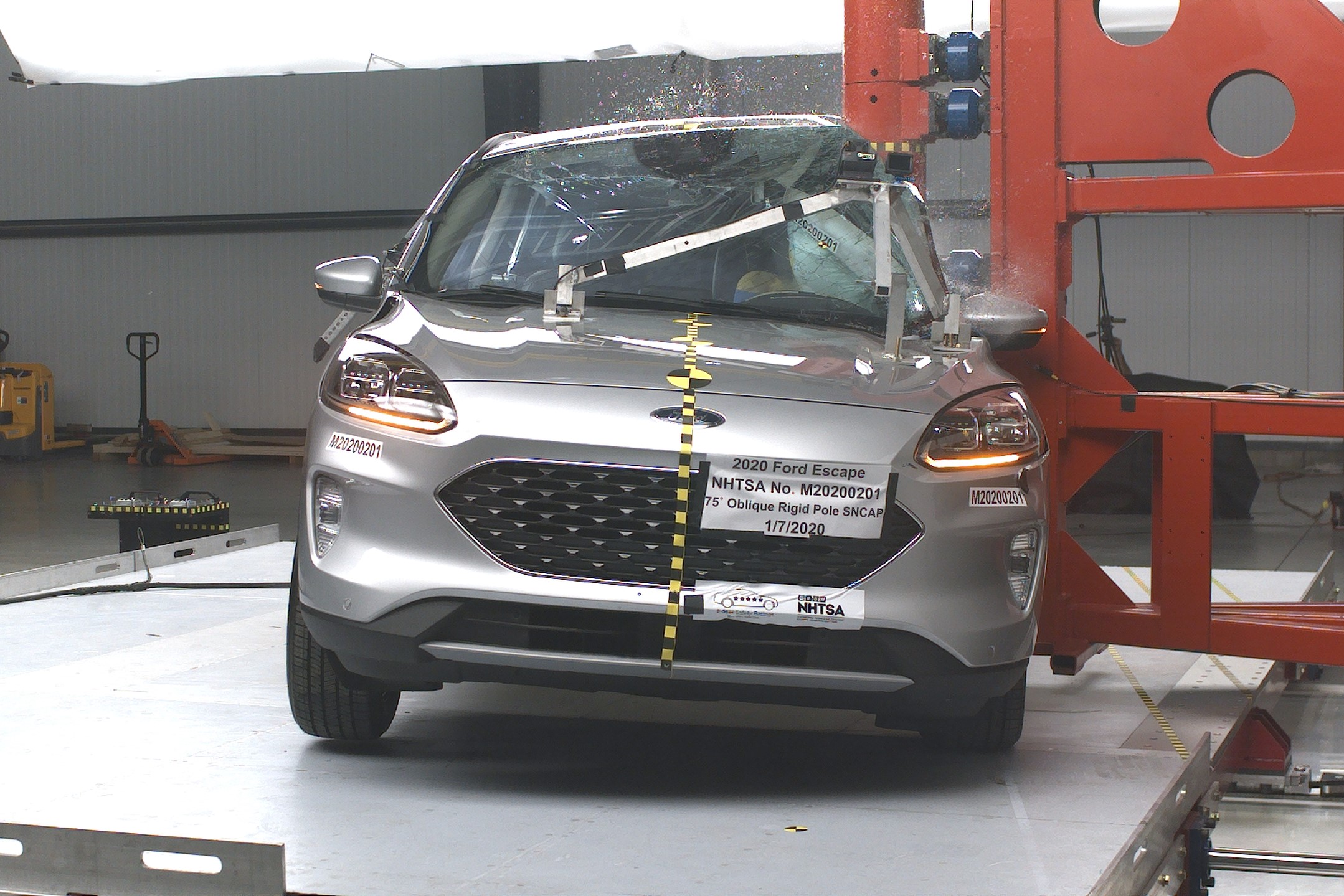 NCAP 2026 Ford Escape side pole crash test photo