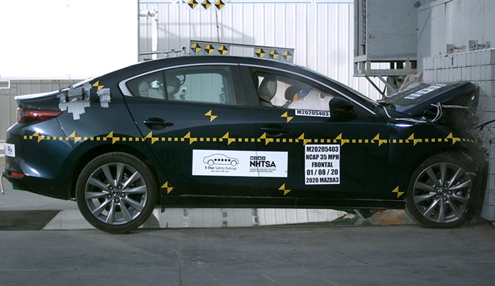 2026 Mazda Mazda3 NHTSA frontal crash test