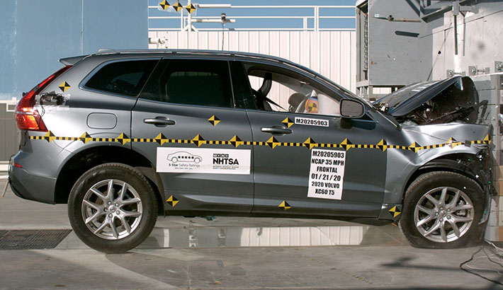2026 Volvo XC60 NHTSA frontal crash test