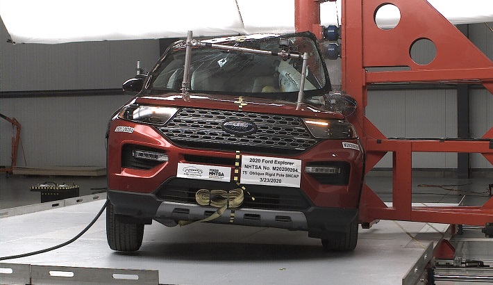 NCAP 2026 Ford Explorer side pole crash test photo
